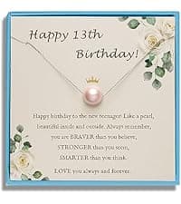 Sereney Birthday Gifts for Girls, Beaded Bracelets as 1 3 4 5 6 7 8 9 10 11 12 13 15 16 Year Old Birthday Gift, Adjustable Stone/Pearl Bracelet as Happy Birthday Gifts for Daughter Granddaughter Niece