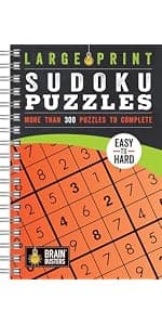 Large Print Memory Puzzles: 175+ Puzzles and Activities for Adults to Exercise Memory and Improve Focus - Includes Spiral Bound / Lay Flat Design and ... Font for Easy Reading (Brain Busters) 1646385039