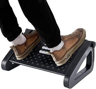 CasaZenith Foot Rest, Six Heights Adjustable Foot Rest for Under Desk at Work, Ergonomic Foots Stool for Under Office Desks, Under Desk Footrest with Foot Massage Roller, Chair Footrest for Leg Rests