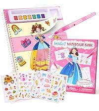 Watercolor Painting Set for Kids Ages 3-5 & 4-8, Arts & Crafts Drawing Activity Travel Toy, Birthday Gifts for Boys & Girls JoyCat Paint with Water Coloring Books for Toddlers (Magical Pony) B0CTHQJF57