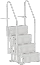 Pool Ladder, 4-Step Pool Stairs with Double Handrails and Non-Slip Steps for 48-54” Above Ground and In-Ground Pools, White