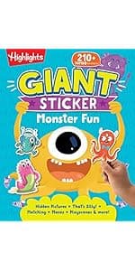 Halloween Hidden Pictures Puffy Sticker Playscenes: Halloween Activity Book for Kids 36 Featuring Over 175 Hidden Objects, 50 Reusable Puffy Stickers ... Games (Highlights Puffy Sticker Playscenes)
