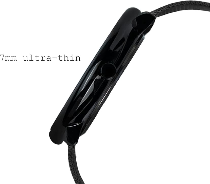 CRRJU Mens Watches Ultra-Thin Minimalist Waterproof - Fashion Wrist Watch for Men Unisex Dress with Stainless Steel Mesh Band