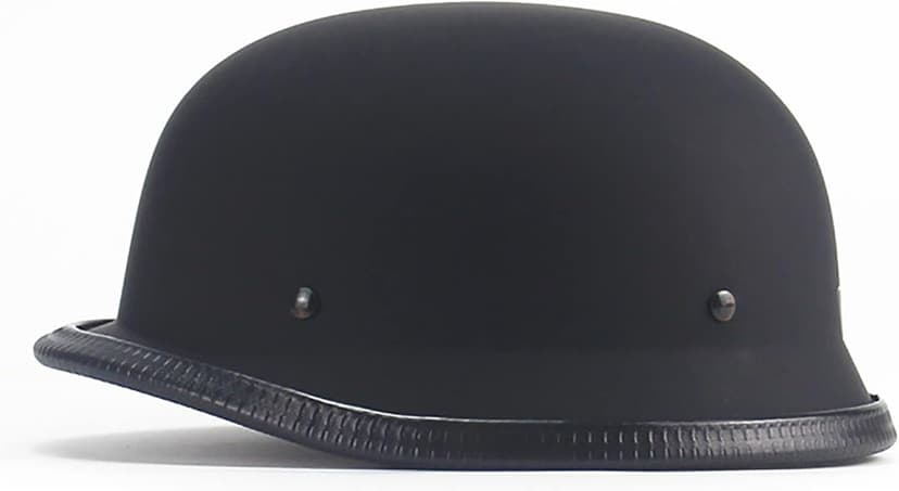 German Style Skull Cap Adult Men Women Half Shell Helmet, DOT Approved Retro Half Face Helmet for Cruiser Scooter Chopper (XXL)
