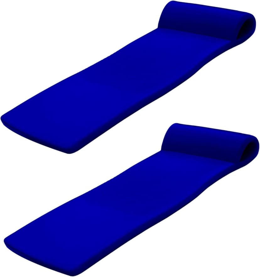 TRC Recreation 2-Pack Sunsation 1.75" Thick Foam Pool Float Lounger, Navy Blue w/Headrest for Lounging & Sunbathing in Swimming Pools, Beaches & Lakes, 70" x 26"