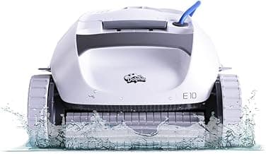 Dolphin E10 Automatic Robotic Pool Vacuum Cleaner, Active Scrubber Brush, Top Load Filters Access
