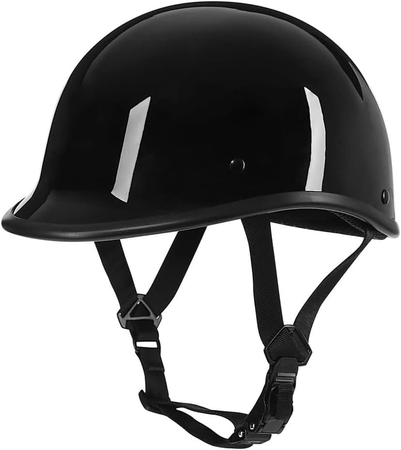 Helmets Half Cap Vintage Shell Open Face Motorcycle Helmet - DOT Approved