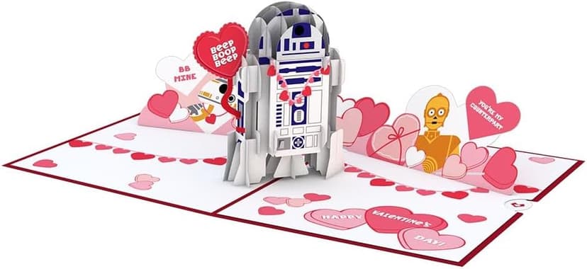 Lovepop Valentines Day Card for Her, Him - 3D Star Wars Greeting Pop-Up Cards - YouR2 Cute - 5" x 7" - Blank Notecard & Envelope Included