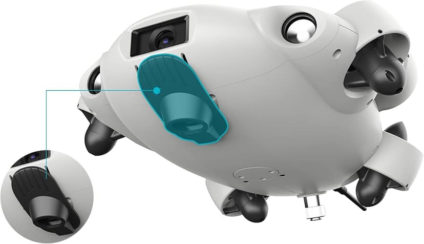 【2025 New】FIFISH V-EVO 4K60FPS Underwater Drone with Robotic Arm, with Removable SD Card, QYSEA AI Vision Lock 360° Omnidirectional Movement Underwater ROV with Depth Hold,330ft Dive