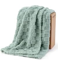 Bedsure GentleSoft White Throw Blanket for Couch - Cozy Blanket for Women, Cute Fleece Throws for Girls, Teacher Gifts Birthday Gifts for Women Men Mom, Room Home Dorm Decor, Off White, 50x60 Inches