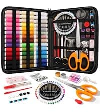 White Elephant Gifts for Women Mom Grandma Boy, Sewing Supplies, Needle and Thread Kit, Portable for Travel, Beginner (Black) Coquimbo Sewing Kit for Adults, Christmas Stocking Stuffers for Teen Girls B0BXKB7QF6