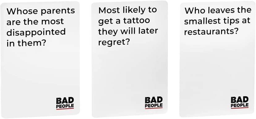 BAD PEOPLE Party Game + After Dark Set – Hilarious Adult Card Game for Friends & Game Night | Funny Conversation & Icebreaker Board Game for Parties, Pregames, Social Gatherings & Fun Gift Ideas