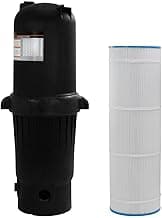 XtremepowerUS 200 sq/ft Pool Cartridge Filter for In-Ground Swimming Pool and Spa Pool Filter System for Pools Up to 72,000 Gallons, Black