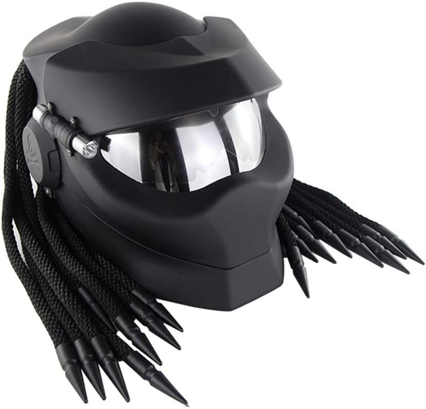 Robot Motorcycle Helmet,Revealable Lens Motorcycle Full Face Helmet,DOT Safety Standards,Adult Unisex, Suitable for All Seasons