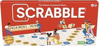 Hasbro Gaming Scrabble Board Game, Classic Word Games for Kids Ages 8 and Up, Fun Family Game for 2-4 Players, The Classic Crossword Game
