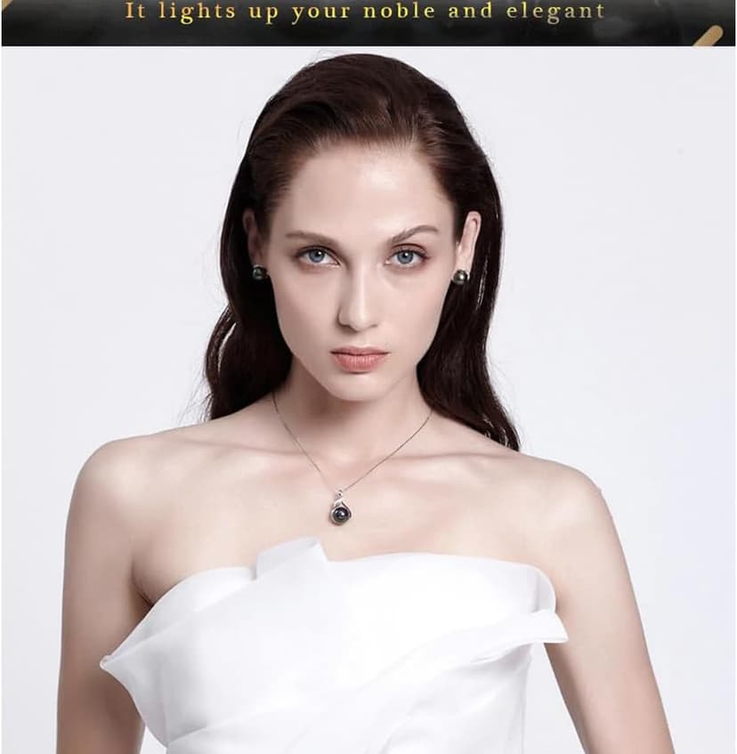 Gifts for Women Wife-Tahitian-Black-Pearl-Necklace-Gift for Wife Wedding Birthday Anniversary Jewelry-Mom Girlfriend Her Mothers Day Gifts for Mom Women Valentines Christmas Day