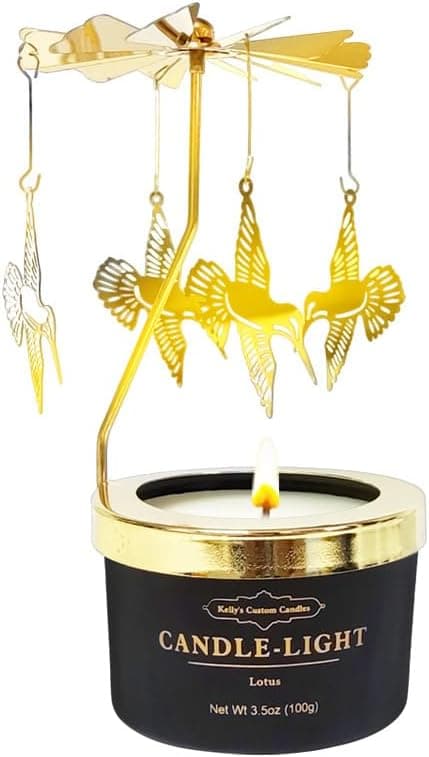 Kelly's Custom Candles Hummingbirds Gift for Women Her,Unique Birthday Candle Gifts for Sister and Wife,Anniversary,Rotating Scented Candle Gifts. B0CM3D53VW