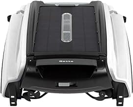 Betta SE Solar Powered Automatic Robotic Pool Surface Skimmer Cleaner with 24/7 Continuous Cleaning Battery Power and Re-Engineered Twin Salt Chlorine Tolerant Motors (White)