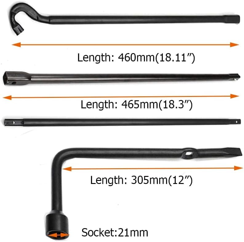 Dr.Roc Spare Tire Tool Kit with Spare Tire Jack Handle and Wheel Lug Wrench Spare Tire Kit Compatible with Toyota Tacoma 2005-2022 Spare Tire Tool