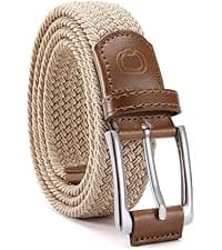 CHAOREN Leather Braided Belts for Men 2 Pack - 1 1/8" Leather Belts in Package Box - Versatile Style Solution