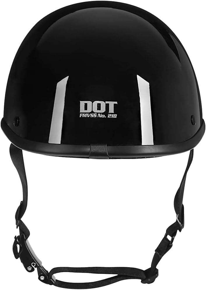 Helmets Half Cap Vintage Shell Open Face Motorcycle Helmet - DOT Approved