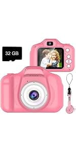 Kids Camera Instant Print,1080P Kids Instant Cameras That Print Photos,Christmas Birthday Gifts for Girls Age 3-12,Portable Toy for 3 4 5 6 7 8 9 10 Year Old Girls Boys Pink