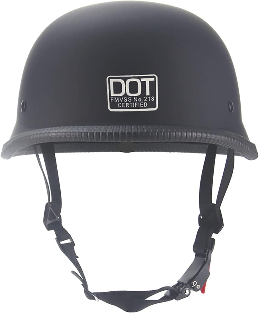 German Style Skull Cap Adult Men Women Half Shell Helmet, DOT Approved Retro Half Face Helmet for Cruiser Scooter Chopper (XXL)
