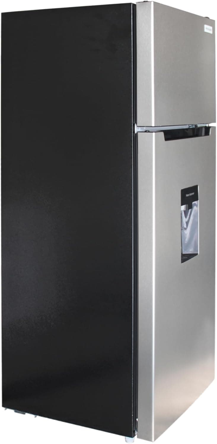 Frigidaire Platinum Fridge Freezer Combo, 7.5 cu. ft. Capacity Apartment Size Fridge with Freezer, Built-in Water Dispenser, Quicksilver