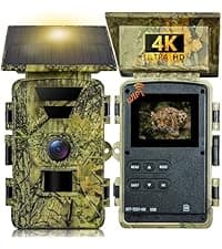 Trail Camera, 60MP Hunting Camera with WiFi, 32GB TF Card, Night Vision, Motion Activated, IP66 Waterproof, 120°Wide-Angle for Deer Scouting or Home Security, APP Control, H.264 MP4 Video