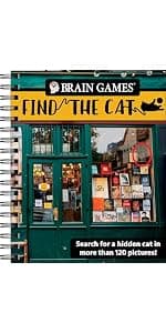 Brain Games - Find the Cat Challenge: Search for a Hidden Cat in More Than 125 Pictures! (Volume 2) (Brain Games - Picture Puzzles) 1645581543