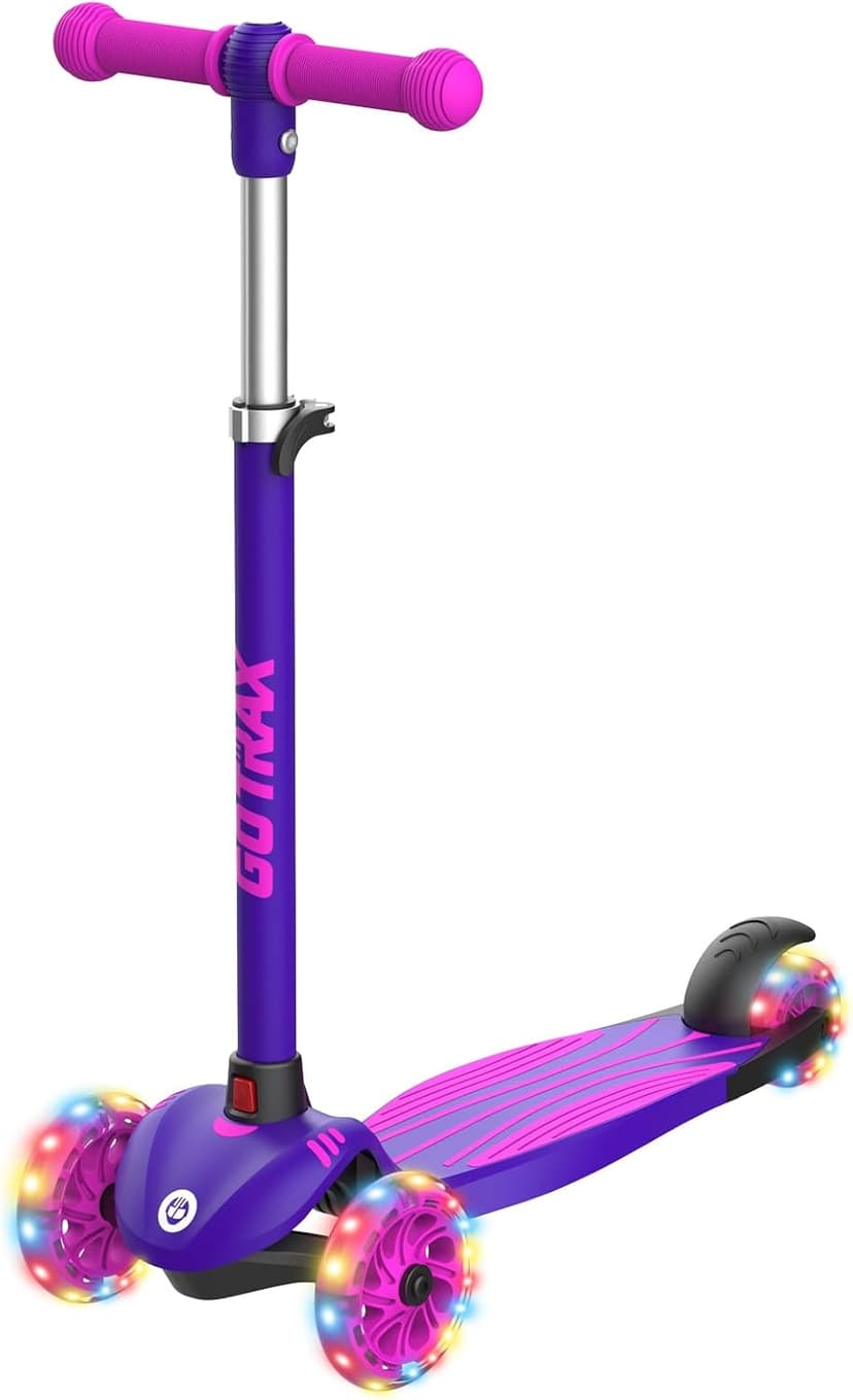 LED Light-Up Wheels, 3 Adjustable Handlebar, Easy Assembly, Lightweight, Wide Anti-Slip Deck, Lean to Steer, Max Load 110 lbs Gotrax KS1 Kids Kick Scooter, 3 Wheels for Boys & Girls 2-8, Gifts B0CCYMV1T1
