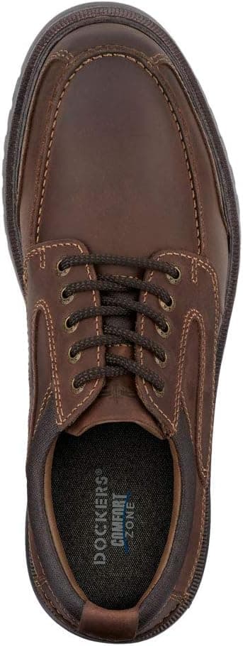 DOCKERS Mens Overton Leather Rugged Casual Oxford Shoe with Stain Defender - Wide Widths Available