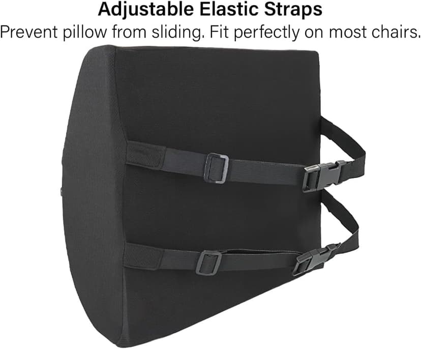 Vaunn Medical Seat Cushion, Lumbar Back Support Pillow for Office Chair with Removable Firm Insert