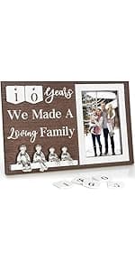 10 Year Anniversary Tin Gifts for Her Him Gift 10th Wedding Anniversary for Couples Wife Husband Men, Hand Forged Tin Aluminum Heart Art Keepsake Home Decor Artwork