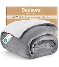 Bedsure GentleSoft White Throw Blanket for Couch - Cozy Blanket for Women, Cute Fleece Throws for Girls, Teacher Gifts Birthday Gifts for Women Men Mom, Room Home Dorm Decor, Off White, 50x60 Inches