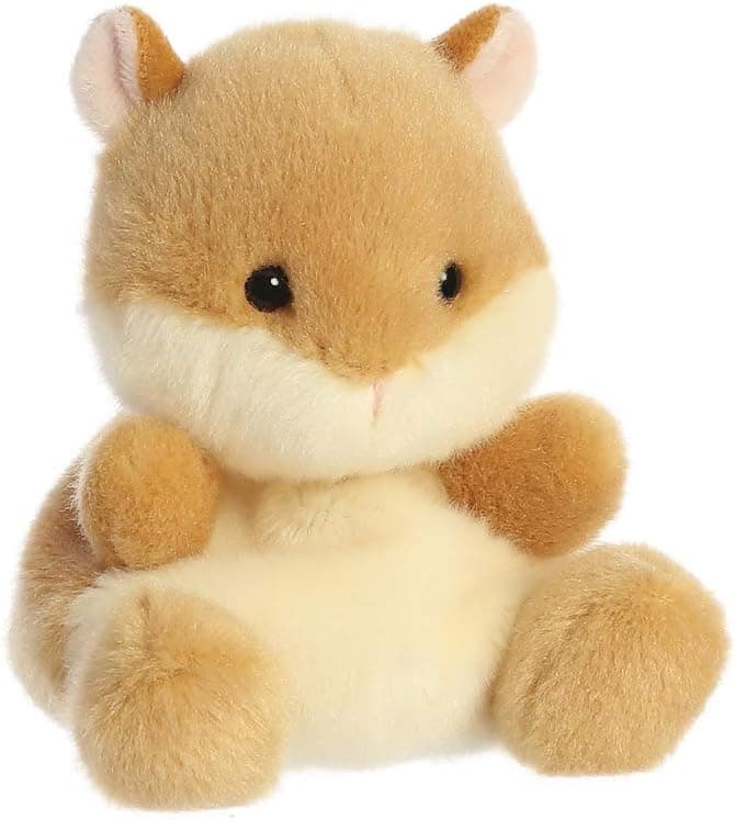 AURORA Palm Pals, Happy The Hamster Soft Toy, 33484, 5 inches, Beige