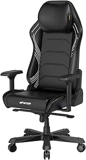 DXRacer Master XL Video Gaming Chairs for Adults, Ergonomic Reclining Computer Gaming Chair, Racing Style Height Adjustable (EPU Leatherette, Black Line)