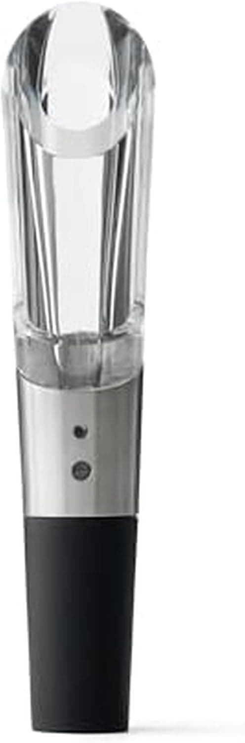 Rabbit W6127 Wine Aerator and Pourer, Clear and Stainless Steel Design, Easy to Use for Enhancing Wine Flavor and Smooth Pouring