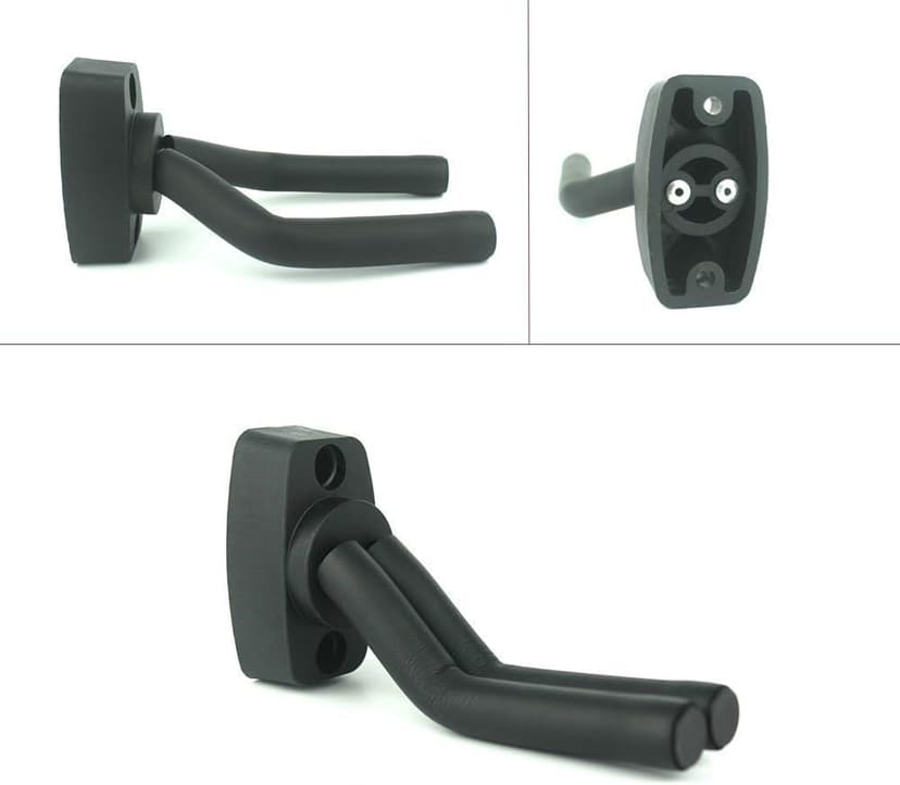 Guitar Mount Wall Hanger Stand Ukulele Wall Hook Keep Holder Mount Display 2 Pack with Guitar Picks Violin Wall Stand Mandolin Rack Bracket Bass Accessories Easy To Install(5 pack guitar picks)