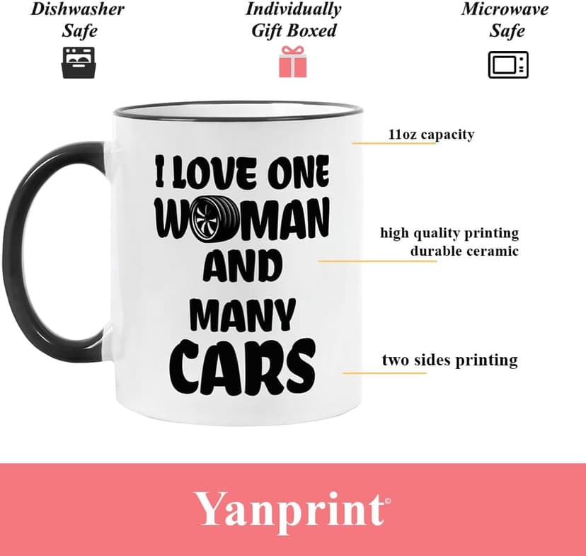 Funny Gifts for Car Lover, Car Guy Coffee Mug, Valentine's Day Birthday Christmas Mug Gifts for Mechanic Husband Boyfriend Him, Gearhead Tea Cup 11 OZ B0DF7NW26D