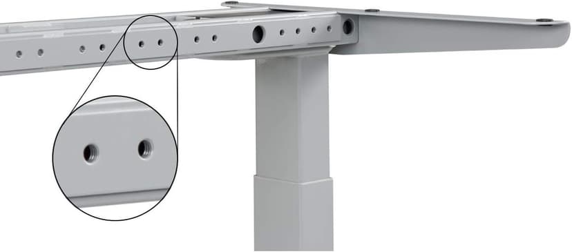 UPLIFT DESK 2-Leg V2-Commercial C-Frame Height Adjustable Standing Desk Frame (White), No Desktop, Advanced Memory Keypad, Free Wire Tray