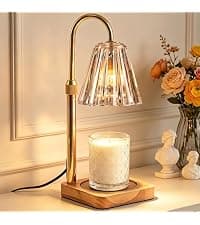 Candle Warmer Lamp with Timer Dimmer, Birthday Gifts for Mom Women Friend Sister, House Warming Gifts, Vintage Clear Wax Melt Warmer, Fall Decorations Office Apartment Dorm Room Home Decor
