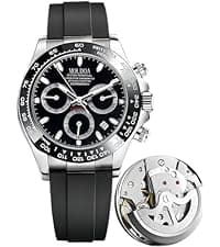 MASTOP Watches for Men Fashion Creative Liquid Movement Original Design Starry Sky Vortex Watch Men Steel Mesh Men's Watch Clock Round Unique Wristwatch Minimalist Gradient Color