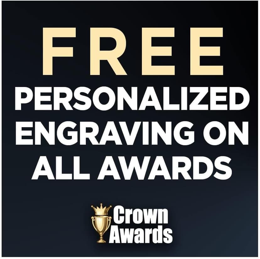 Crown Awards 7" Custom Engraved Cup Trophy, Personalized Glass Cup Award with Your Text B087MZ52CB