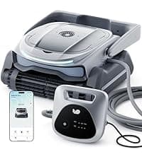 (2026 Upgrade) BUBLUE BuVortex V5 Pool Skimmer Robot,Pool Surface Skimmer Robot with App Control,5L Filter,Dual Cleaning Modes,AI Navigation,Ideal for In-Ground & Above-Ground Pools,Dark Gray
