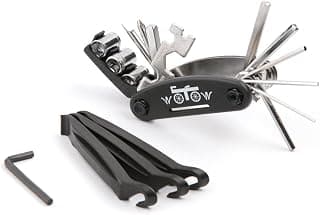 Bicycle Multitool with Tire Levers, Compact Multi Function Tool for Roadside Repairs on Road and Mountain Bikes WOTOW 16-in-1 Bike Repair Tool Kit with Tire Levers and Hex Wrenches B010B7Q40G