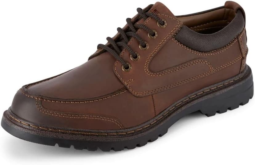 DOCKERS Mens Overton Leather Rugged Casual Oxford Shoe with Stain Defender - Wide Widths Available