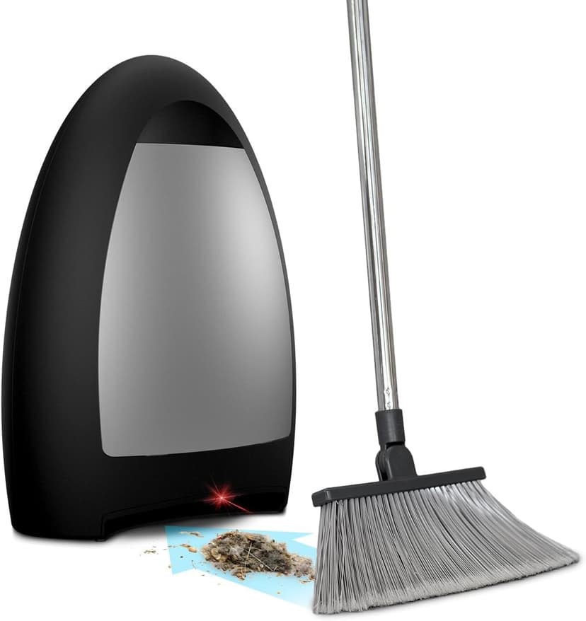 EyeVac Home Touchless Vacuum Automatic Dustpan - Great for Sweeping Pet Hair Food Dirt Kitchen - Ultra Fast & Powerful, No More Bending Down, Bagless, Corded, Automatic Sensor, 1000 Watt (Matte Black)