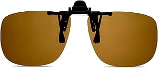 WANGLY Polarized Unisex Clip on Flip up Sunglasses over Prescription and Reading Glasses Frames