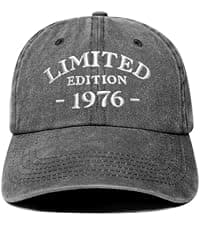 50th Birthday Gifts for Him Her, 50 Year Old Gifts Ideas, Adjustable Washed Cotton Embroidered Baseball Cap B0FJRQ6JCK